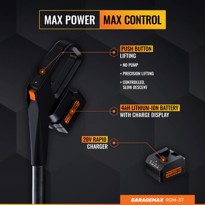 RGM-3T, 3 Ton Electric Floor Jack, Low Profile Aluminum & Steel